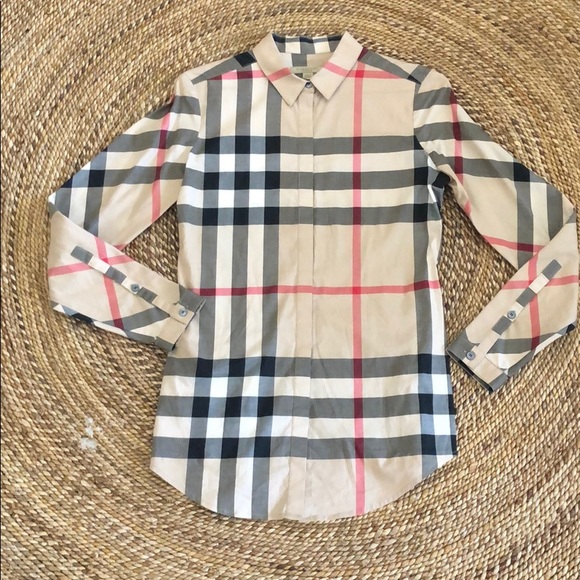 burberry womens button down shirts